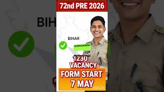 BPSC 72nd Pre 2026 Notification OUT 🔥 1230 Post | Form Start 7 May | Age 20-42