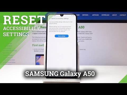 How to Reset Accessibility Settings in SAMSUNG Galaxy A50 - Restore Availability Configuration