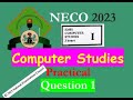 NECO 2023 Computer Studies Practical | Questions 1 - Microsoft Word Tutorial (Step-by-Step)