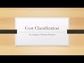 Chapter 1 Cost Classification