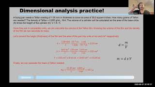 Gaines - Chapter 1 Review Session (Part 1) - Dimensional Analysis