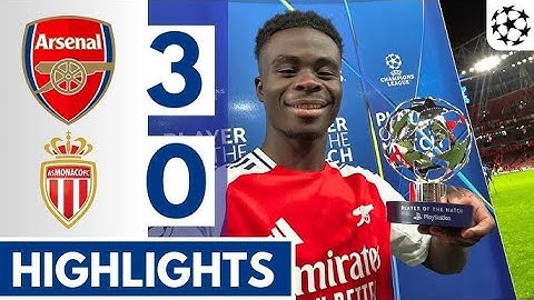 HIGHLIGHTS | Arsenal vs AS Monaco (3-0) | Champions League | Saka scores, Lewis-Skelly impresses!