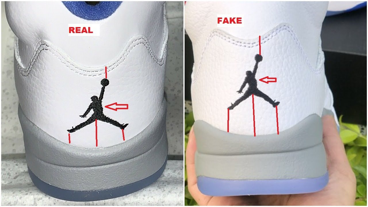 Real Vs Fake Air Jordan 5 Stealth, How 