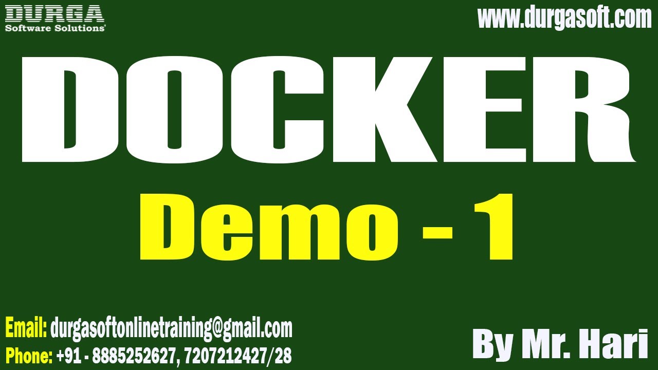 DOCKER tutorials || Demo - 1 || by Mr. Hari On 09-06-2025 @7PM IST ...