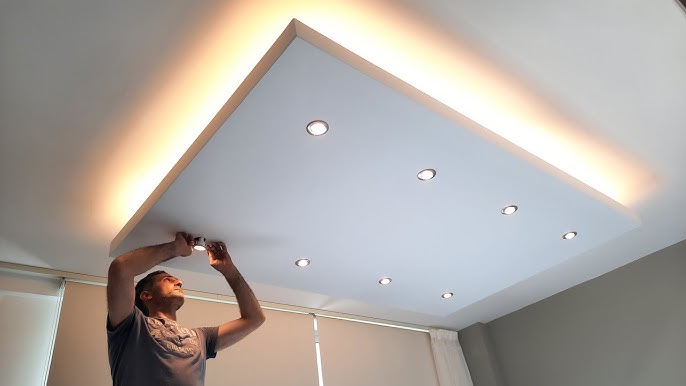 INSTALACION DE TECHO SHEETROCK Y PERFILES DE ALUMINIO Y CINTA LED