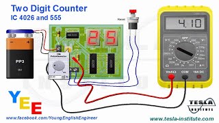 Two Digit Counter IC 4026 and 555