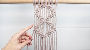 Braided Diamond Pattern  |  EASY Macrame Tutorial
