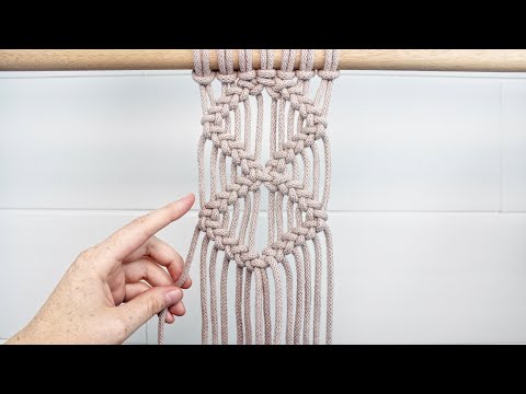 Braided Diamond Pattern  |  EASY Macrame Tutorial