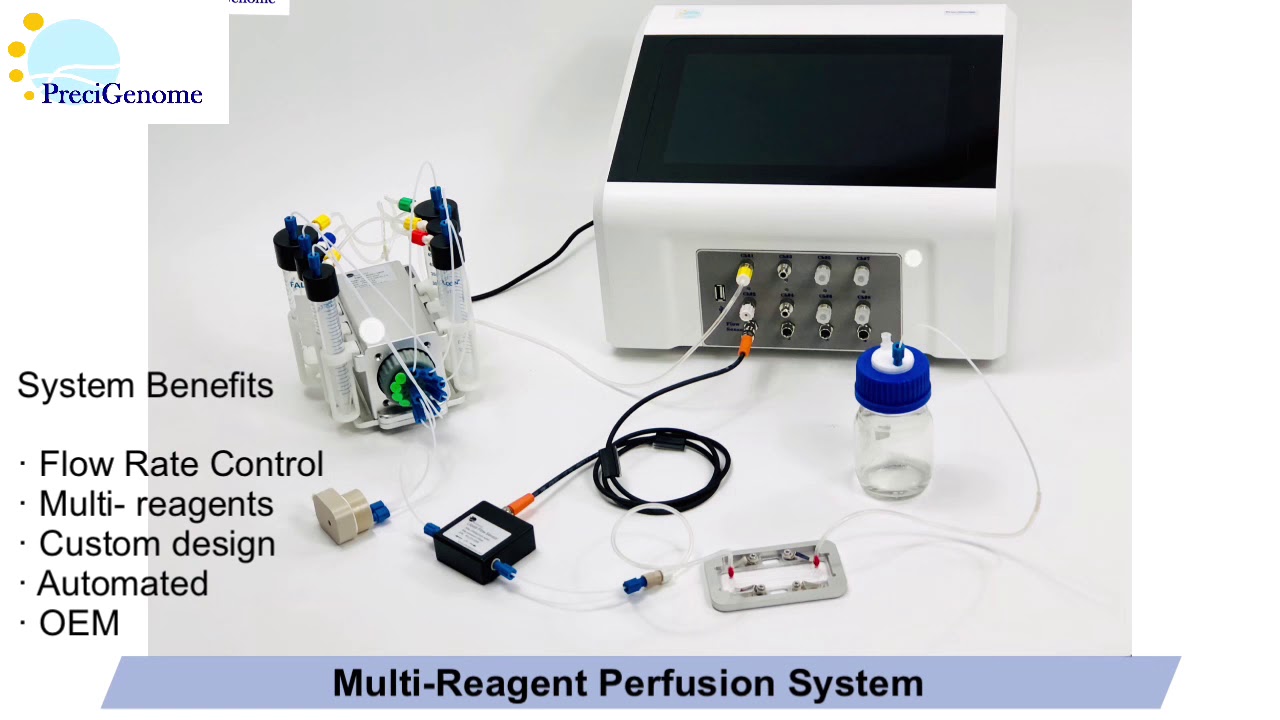 Perfusion System, multireagents delivery, pressure driven, cell