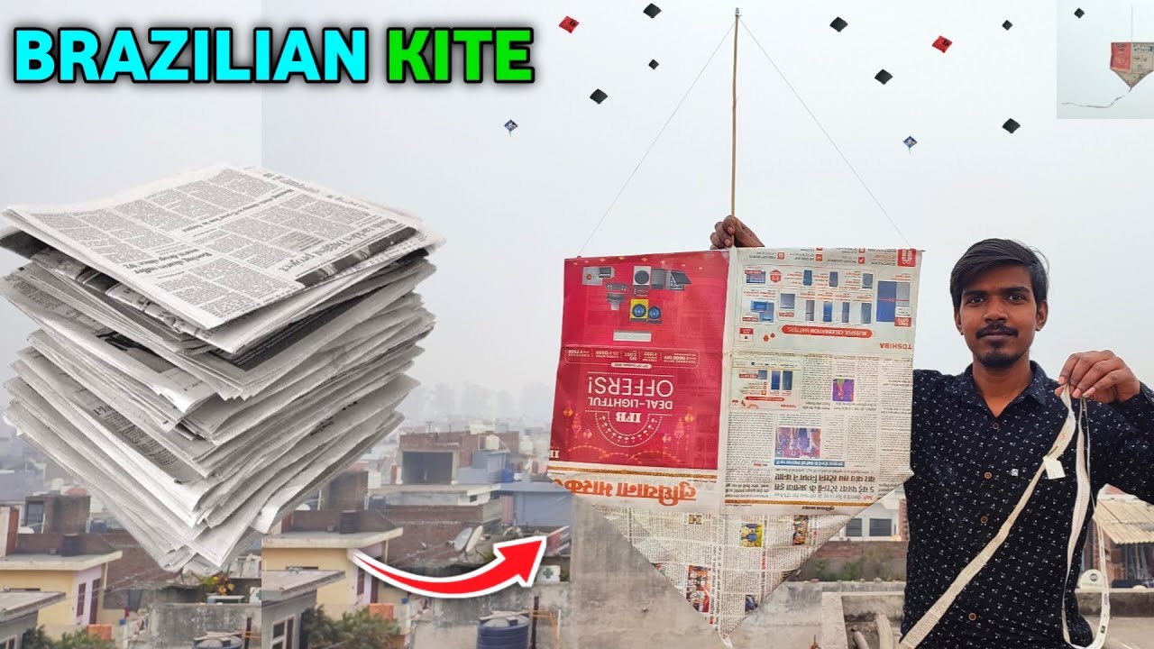 How To Make *BRAZILIAN PIPA KITE* Newspaper Learn How to Make