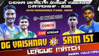Fighting Match 🔥SRM  Vs DG Vaishnav | HD Live | Chnenai A Division Volleyball Championship 2026