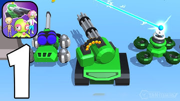 TANK VS ZOMBIES - Gameplay Part 1 Tutorials beat Zombies (Android,iOS)