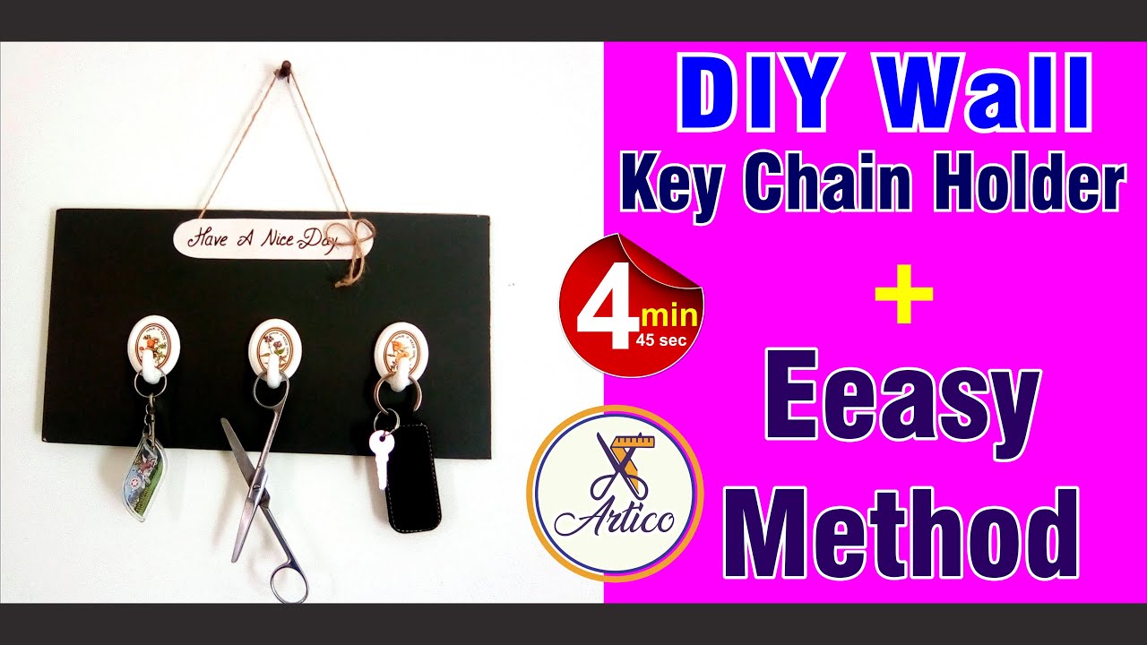 key chain holder homemade  | DIY keychain holder for the walls