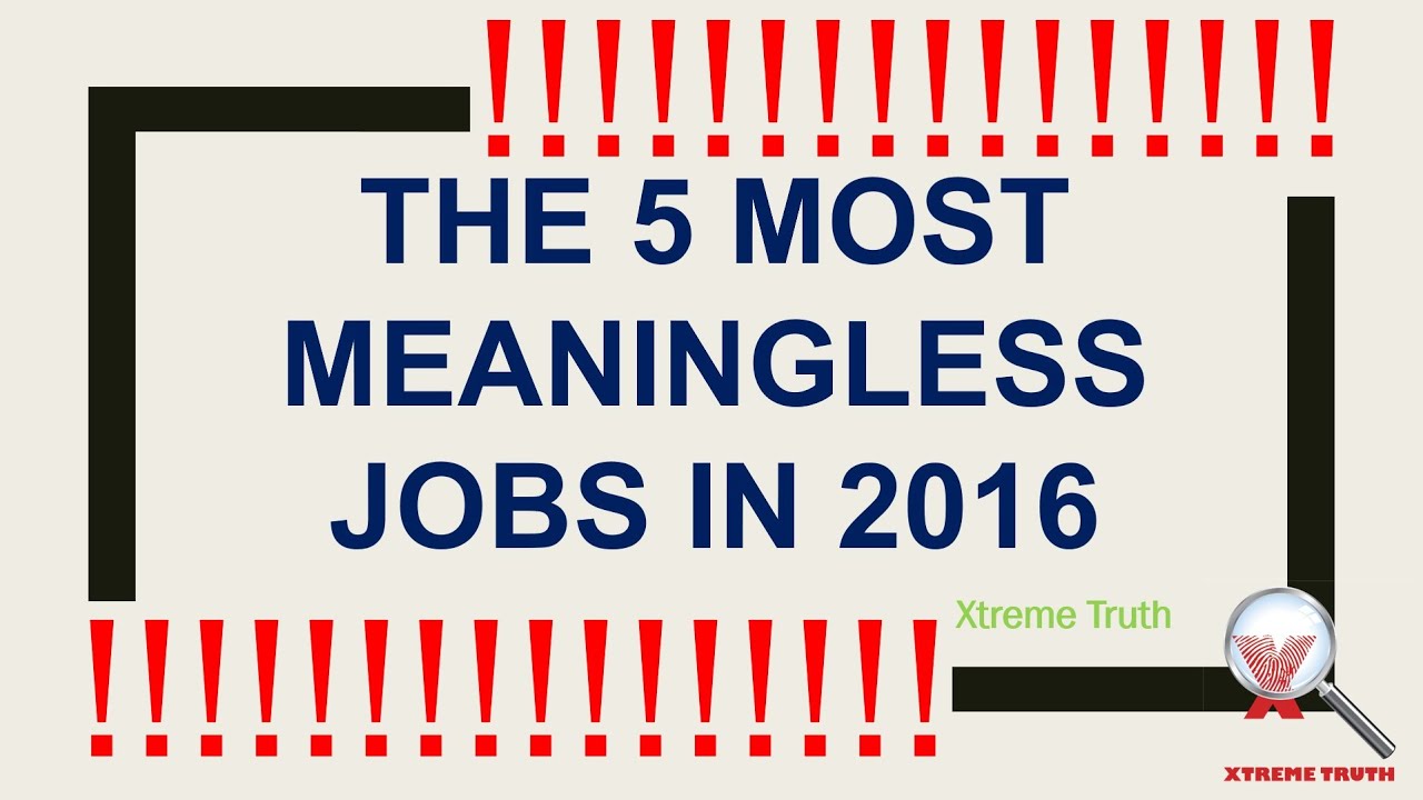 how many jobs are useless