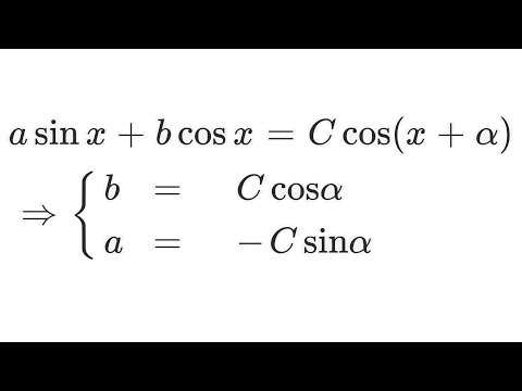 a⋅sin(x) + b⋅cos(x) = C⋅cos(x + α)