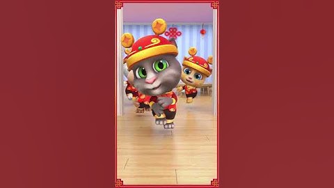 Lunar New Year Dance 💃👯🏮 Talking Tom #Shorts