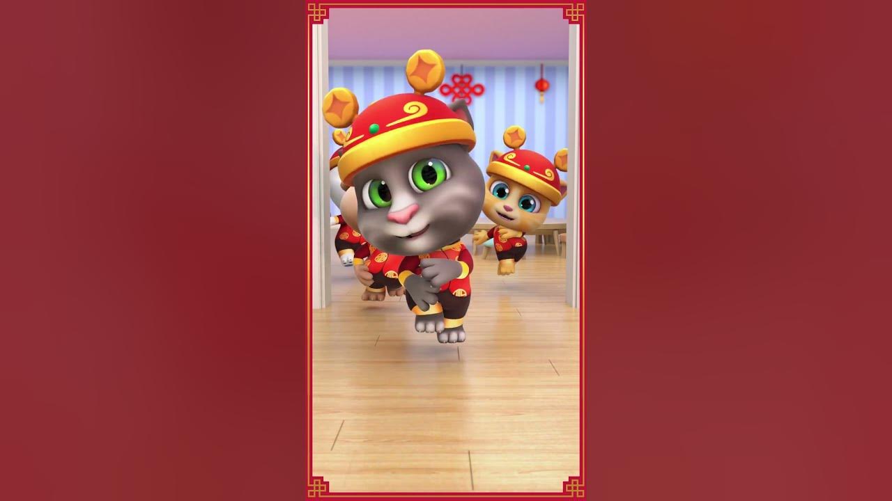 Lunar New Year Dance 💃👯🏮 Talking Tom #Shorts Lunar New Year Dance 💃👯🏮 Talking Tom #Shorts