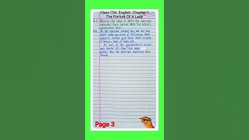 The portrait of a lady question answer. class 11 english chapter 1 question answer. hornbill