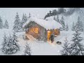 Fighting Relentless Snow | Alone in a Remote Wooden Cabin Surviving Heavy Snowfall Total Isolation