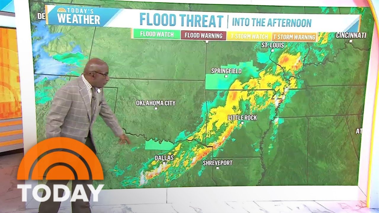 Heavy Rain In Texas Leads To Flood Watches - YouTube