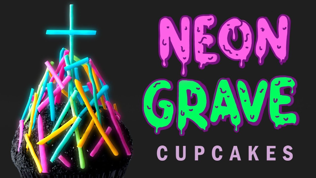 NEON GRAVEYARD Cupcakes - The Scran Line