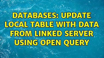 Databases: Update Local Table With Data From Linked Server Using Open Query