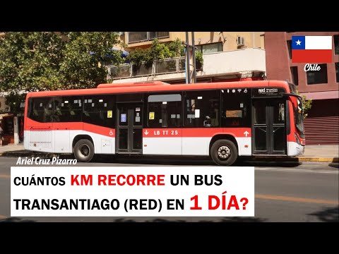 HOW MANY KM does a TRANSANTIAGO BUS travel in 1 DAY? Surprise with the method and the answer!