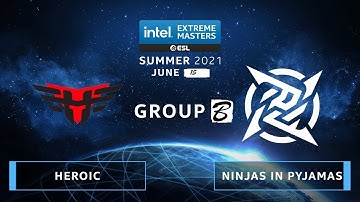 RERUN: Heroic vs. Ninjas in Pyjamas [Mirage] Map 1 - IEM Summer 2021 - Group B | CSGO LIVE ESL