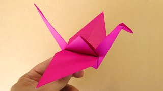 Origami crane: How to fold an origami crane - Easy tutorial - Origami animals - Origami birds