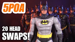 BLACK AND GREY KNIGHTFALL BATMAN HEAD SWAPS! McFarlane Toys DC Multiverse Action Figure Review