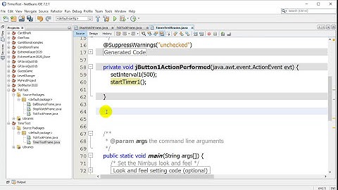 Java Timers Set Up with Tick Tock Frame