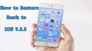How to Restore Back to IOS 9.3.3