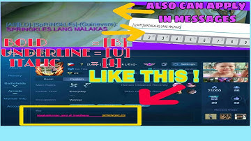 How to add color and designs to your MLBB bio and also for messaging(2020)