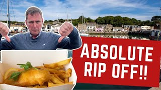 Reviewing Rick Stein's EXPENSIVE FISH AND CHIPS in PADSTOW  ABSOLUTE RIP OFF!