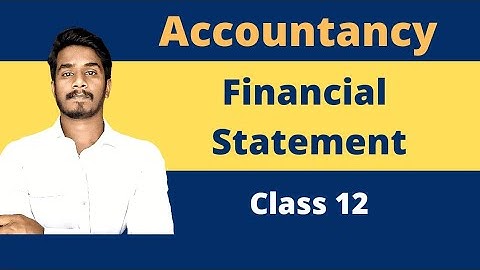 Financial Statement Complete chapter | 2nd puc Accounts Classes