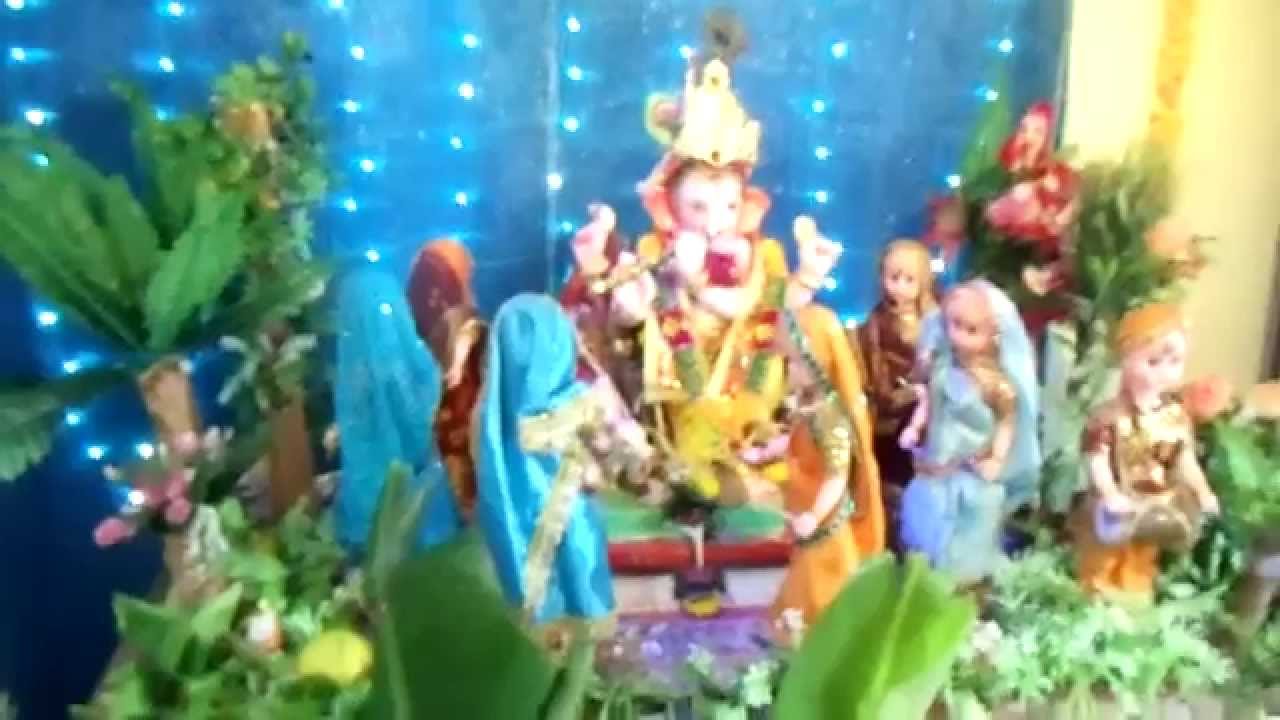 Ganesh  decoration  at my home  Ganeshotsav 2011 YouTube 