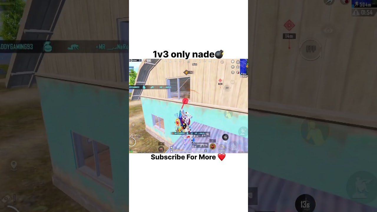 “Insane 1v3 Nade Wipe! 💣🔥 | BGMI Shorts”