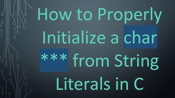 How to Properly Initialize a char *** from String Literals in C
