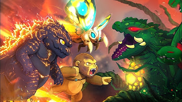 EVOLUTION of GODZILLA ATOMIC BREATH   Power Levels   Coffin Dance Meme Cover 17