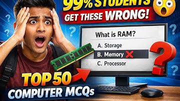 99% Students Get These Wrong 😨 | Top 50 Computer MCQs - Tlgx