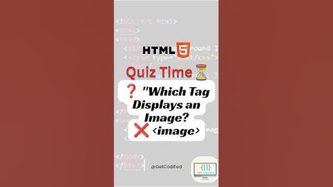 Which HTML Tag Shows an Image? 🖼️ | HTML Quiz #shorts