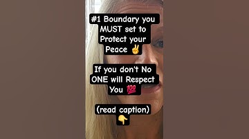 # 1 Boundary you MUST set to Protect your Peace ✌️ #healing #boundaries #selflove #energy