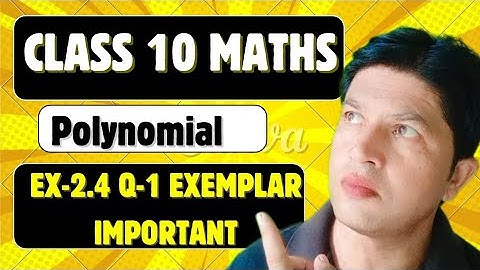 Class 10 Maths Polynomial Exemplar Exercise 2.4 Q1 | Polynomial Class 10 | @WaveAction_official 