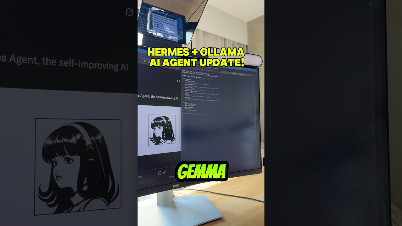 Ollama + Hermes = FREE AI Agents in 1 Click!