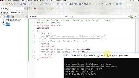 program in C++ to convert temperature in Celsius to Kelvin.