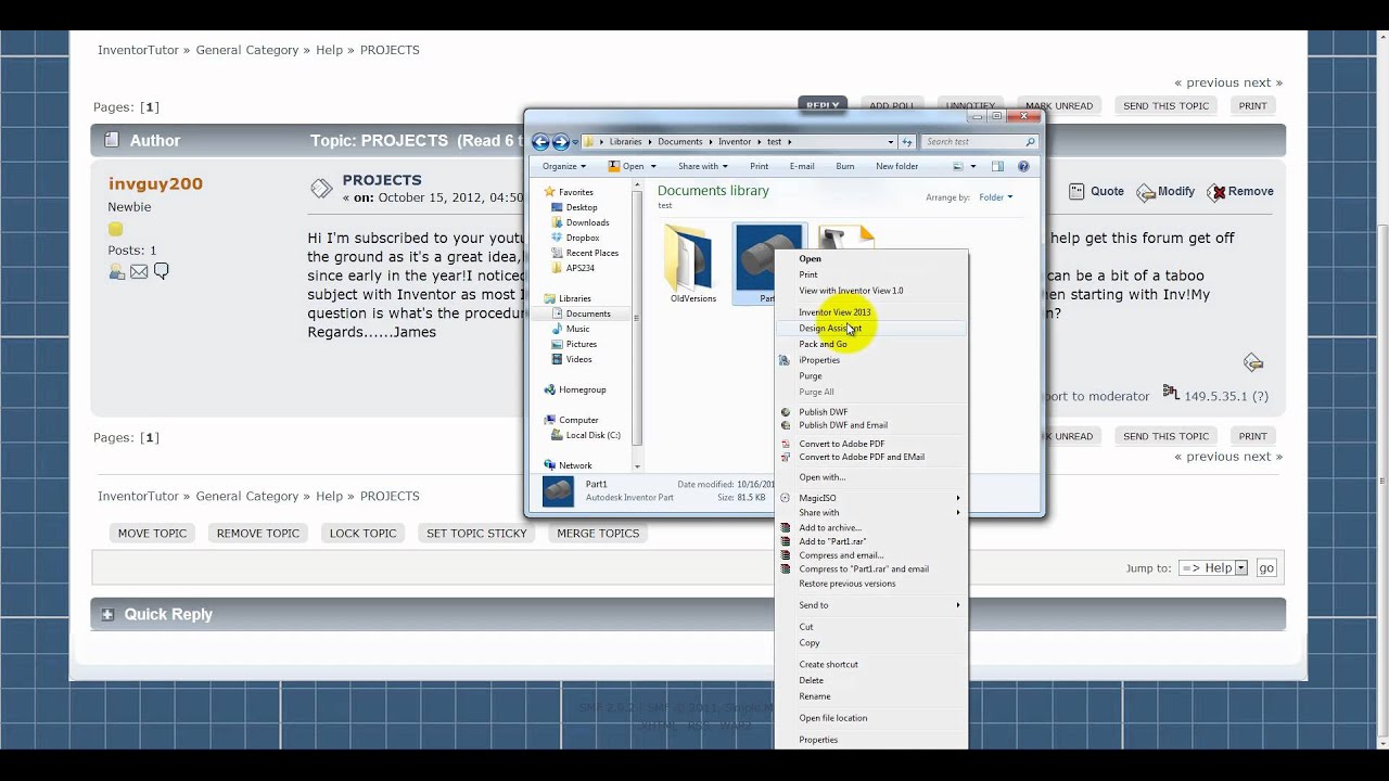 Autodesk Inventor Tutorial: Design Assistant to Remove Project ...