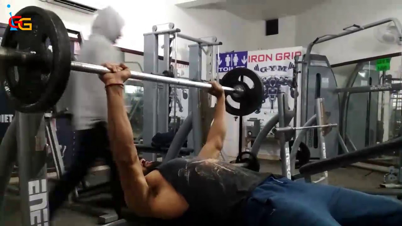 Barbell Bench Press Chest Workout Iron Grip Gym Rajpura Youtube
