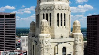 Jonathann Launer Shoots 4k Drone Footage of the Iconic LeVeque Building-Columbus, Ohio