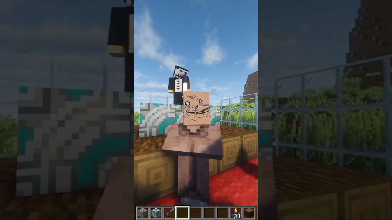 only minecraft players watch' this #grox #funnyminecraft #villagers #minecraft #rohimo #shorts by MR.ROHIMO
