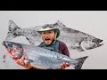 SUSHI CHEF + ARTIST TAG TEAM Wild Caught Salmon | Gyotaku | Catch and Sushi